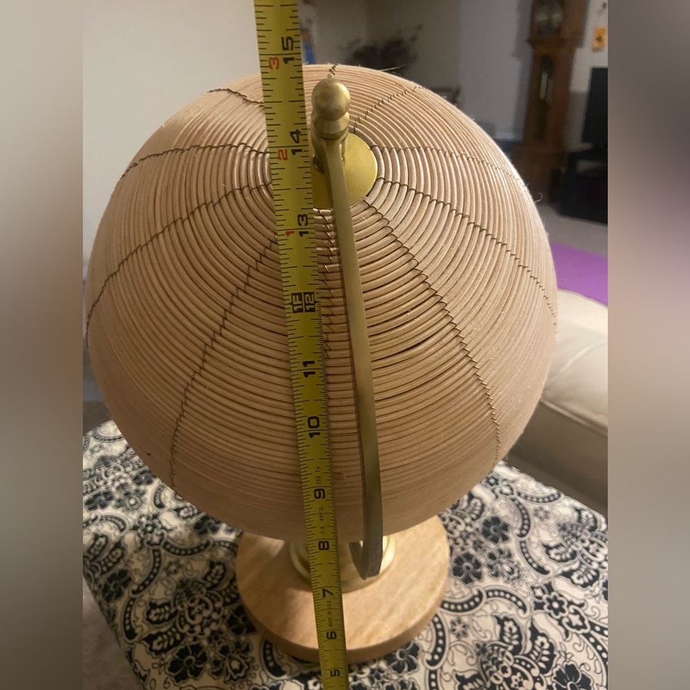 Anthropologie Decorative Wooden Globe with Brass Stand - Picture 4 of 4